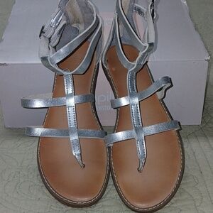 Women's Old Navy Gladiator Silver Strappy Sandals